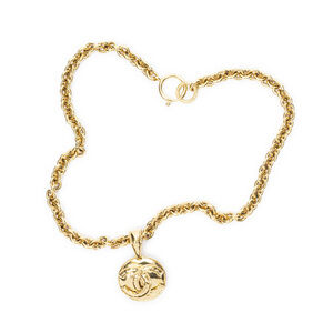 Chanel CC Round Pendant Necklace